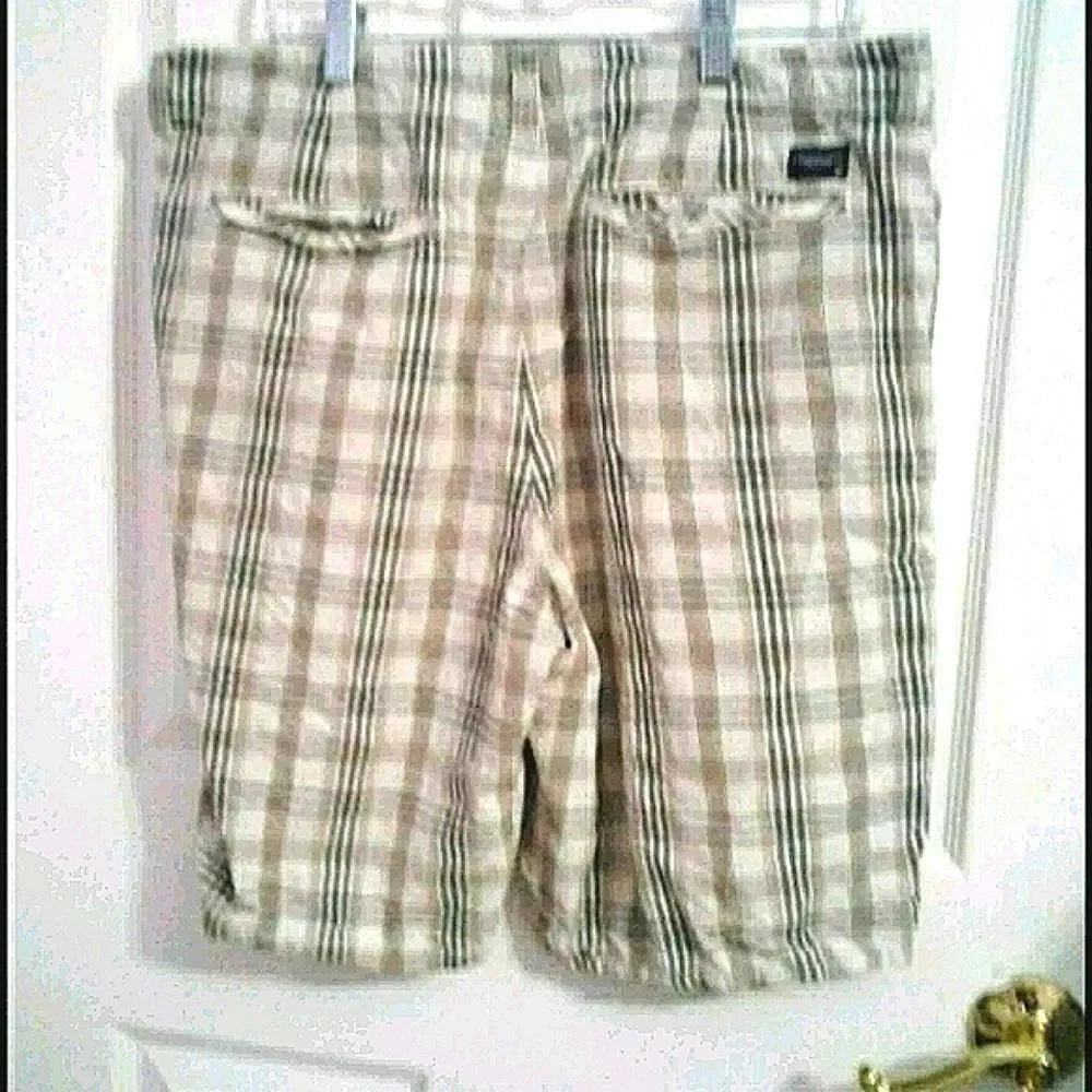 American Eagle Retro Longboard Grandpa Plaid Shorts Waist 33